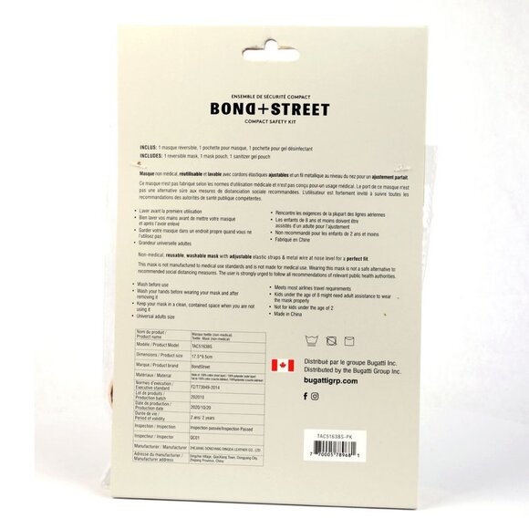 Bond Street PPE Face Mask Kit- Rose Gold Pink - NEW! - Picture 4 of 4
